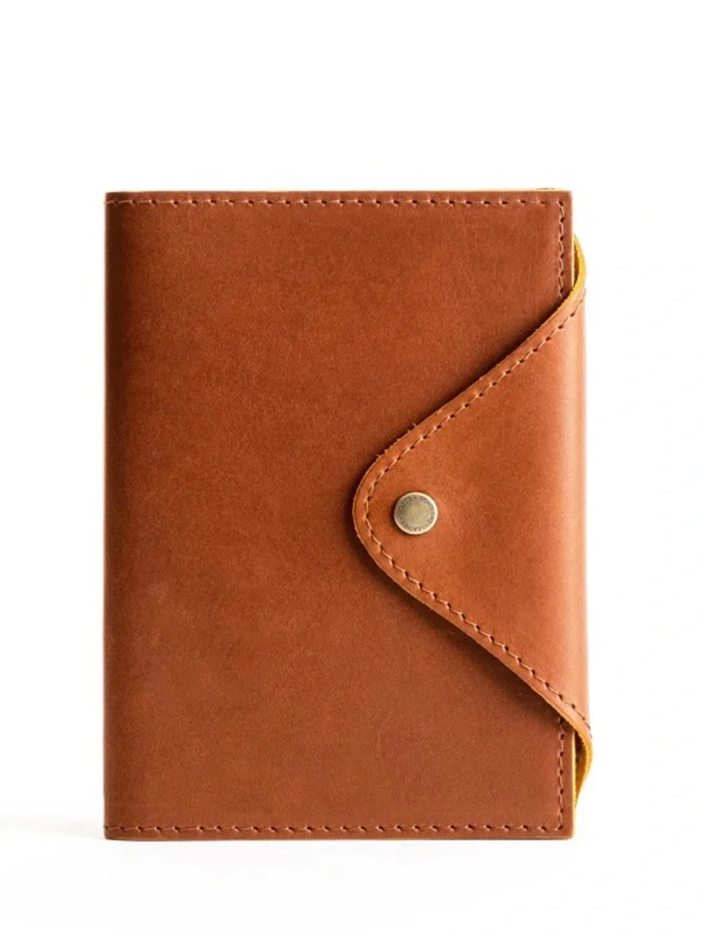 Medium Sized Portland Leather Goods Honey Leather Snap Journal with Paper